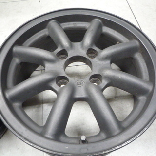 ブラックレーシング☆15×6.5J PCD114.3 稀少＋40 ガンメタ 2本 RSワタナベ