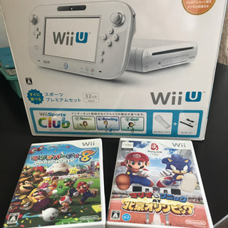 (夏休み特価‼️)Wii u(初期設定済) Wiiソフト2本付き‼️