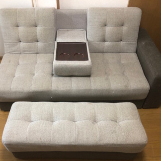 Sofa set with glass holder