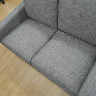 使用期間半年! ニトリ 二人掛けソファ 布製 NポケットA7 グレー系 幅132