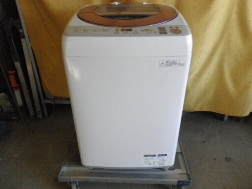シャープ ８kg 簡易乾燥機能付き全自動洗濯機  ES-GV80M２０１３年 無料配送（弊社から２０キロまで