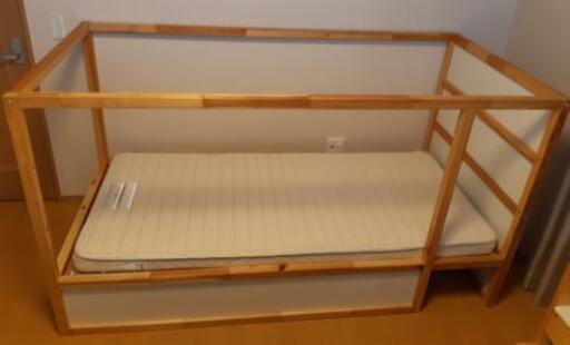 子供用ベッド フランスベッド製マットレス(２万円で購入)付き IKEA KURA キューラ リバーシブルベッド\n\n