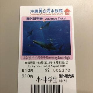 美ら海水族館 小人(小、中学生)、中人 (高校生) チケット🎫 格安