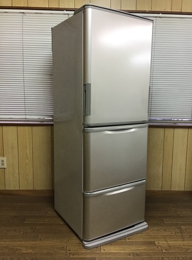 SHARP 350L 3ドア ノンフロン 冷凍冷蔵庫 SJ-WA35A-N 2014年製 両開き