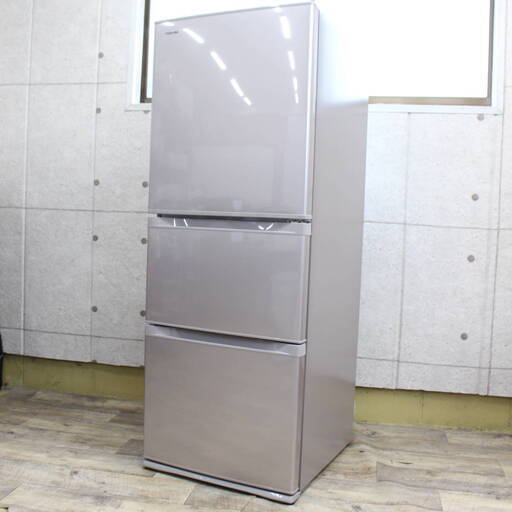 R019)東芝 TOSHIBA 3ドア 冷凍冷蔵庫 GR-H34S(NP) 330L 2016年製 右開き