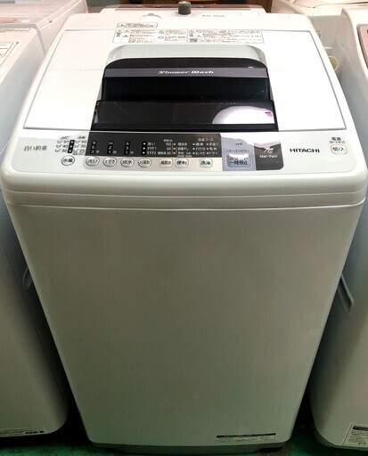 【送料無料・設置無料】洗濯機 2016年製 HITACHI NW-7WY 中古