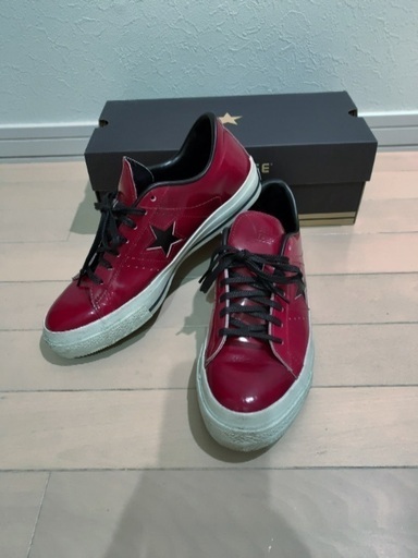 CONVERSE ONE STAR レザー赤 輪島塗 US8.5/27.0cm