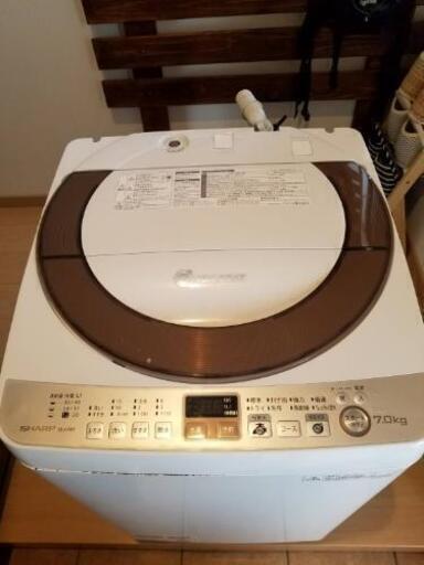 シャープ2014年　洗濯機　7kg　作動OK！