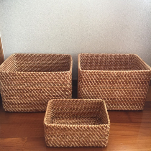 無印 ラタンバスケット大2点小1点の3点セット Mayoyoyo 沖縄の家具の中古あげます 譲ります ジモティーで不用品の処分