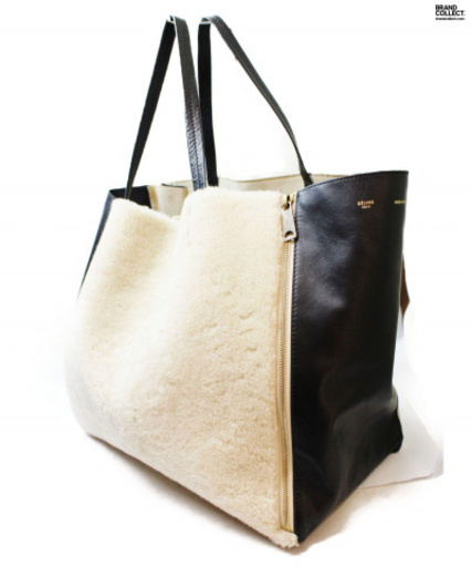 CELINE (セリーヌ) ムートントートバッグ/ホリゾンタルカバガゼット  