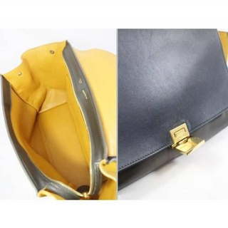 ✨美品✨セリーヌ トラペーズ 2way ネイビー レザー CELINE (セリーヌ) 2WAYハンドバッグ ネイビー トラペーズ レザー