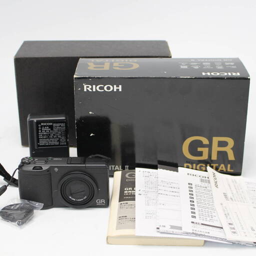 488)RICOH コンパクトデジタルカメラ GR DIGITALII 1000万画素 GRDIGITALII　電池 箱 あり