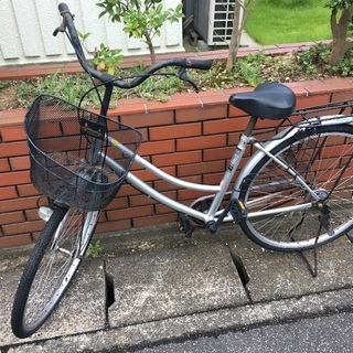 【chariyoshy 出品】26インチ シルバー 自転車