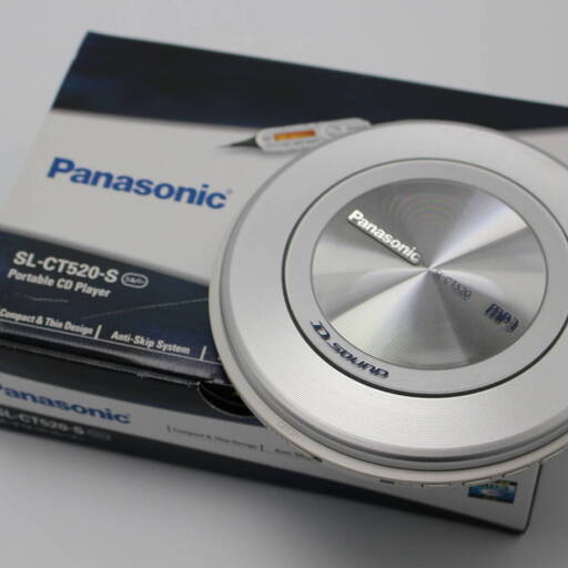 452) Panasonic パナソニック ポータブルCDプレーヤー SL-CT520 シルバー D.SOUND デジタルアンプ搭載
