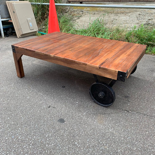 センターテーブル ヴィンテージ 車輪付き trolley table (トロリーテーブル)