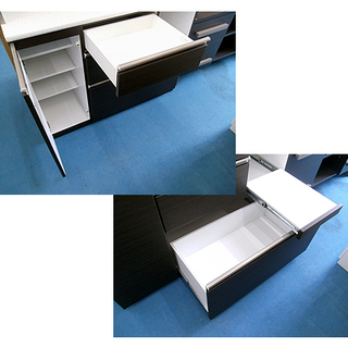 札幌【ダークブラウンのキッチンボード】幅120.5cm レンジボード 家電ボード 食器棚 キッチン 台所 アルミナ120KB ニトリ NITORI 本郷通店