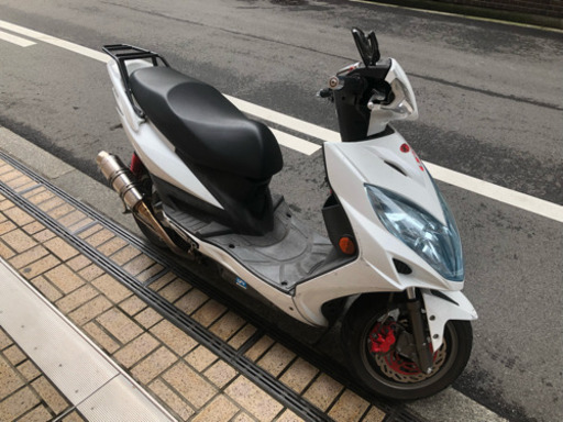 激安 即乗り キムコ レーシング 125 人気のホワイト カスタム シグナス