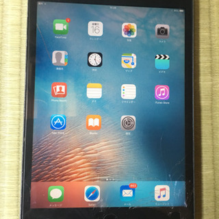iPad mini wifi +セルラーモデル16G 画面ヒビ有...