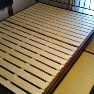 ジャーナルスタンダードファニチャー　ダブルベッド　アイアン　インダストリアル　天然木　男前