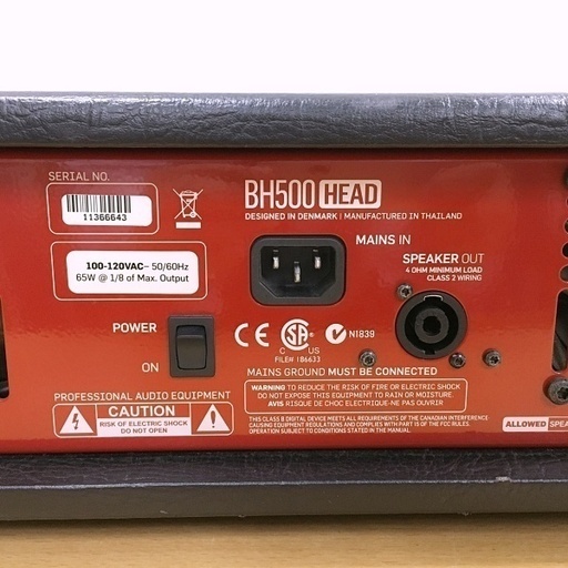 TC Electronics ベース用アンプヘッド BH500