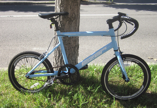 専門ショップ 値下げしました 札幌  自転車 アルミAL6061フレーム ライトブルー M102 ロードバイク ミニベロ 20インチ Eizer/アイゼル ロードバイク