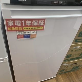 1年保証つき！Haier 1ﾄﾞｱ冷蔵庫 JF-NU102B 102L 2018年製