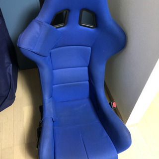 車のパーツ フルバケ 青色 【代理売買】