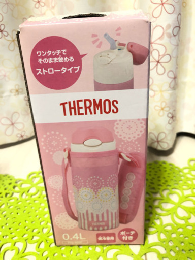 新品未使用 サーモス水筒 ストローボトル 400ml コーラルピンク どんちゃん 羽生の家庭用品 その他 の中古あげます 譲ります ジモティーで不用品の処分