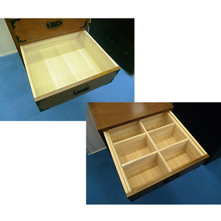 札幌 CAPIC製品【栓(セン)材使用 5段箪笥】ケヤキ風木目 幅440mm 栓材 
