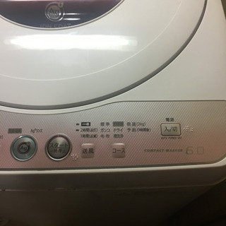 洗濯機 6kg38L   8/31までに引取りお願い致します
