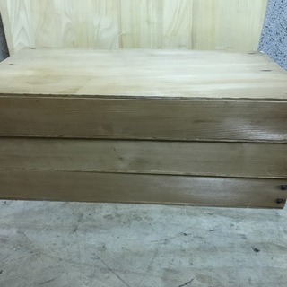 木製 餅箱 木ばんじゅう 3枚セット 木箱 蓋付 レトロ