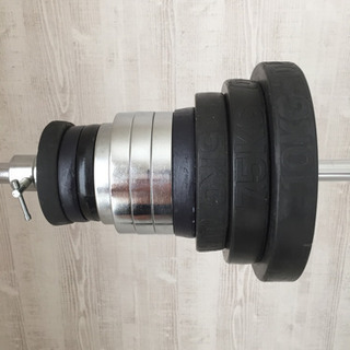 受付終了 ベンチプレスセット 85.5キロセット セーフティー付き 写真のもので全てになります