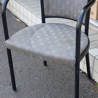 札幌市 鉄パイプ 食卓椅子 チェア 横50奥行46座り高さ43c...
