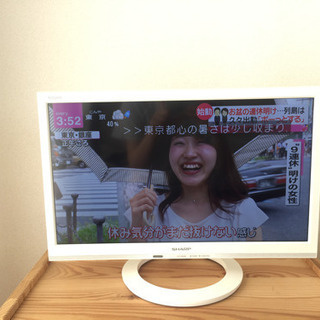 sharp テレビ AQUOS LC-19K30-W 白