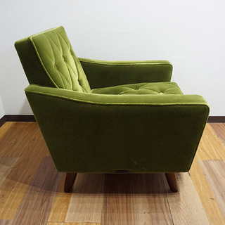 【早い者勝ち！】カリモク60 ロビーチェア1シーター モケットグリーン