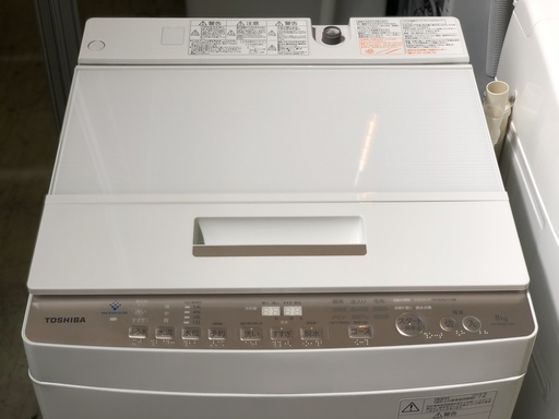 《１年後の白さが違うウルトラファインバブル洗浄》東芝/TOSHIBA■AW-BK8D7(W)　洗濯機　8kg　2018年製