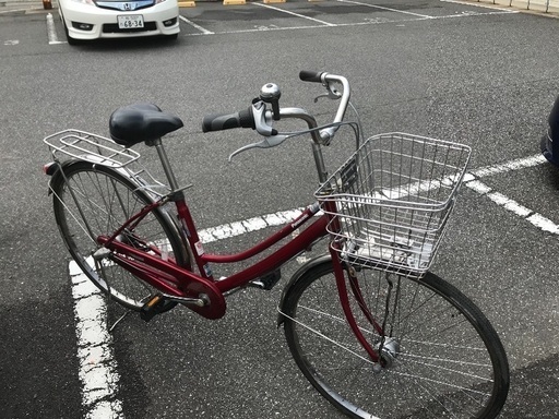 27インチ内装３段自転車 赤 売ります。