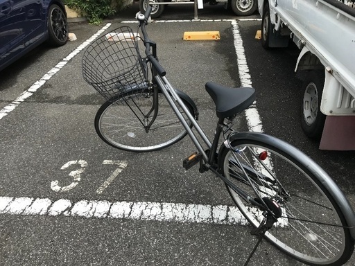 27インチギア無し自転車 グレー