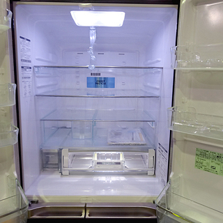 動作OK!☆HITACHI/日立☆6枚フレンチドア 冷凍冷蔵庫 真空チルド 565L