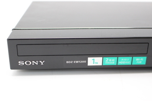 491) SONY ソニー BDZ-EW1200 HDD BD ブルーレイ レコーダー 1TB ブラック 二番組同時録画可能 2015年製