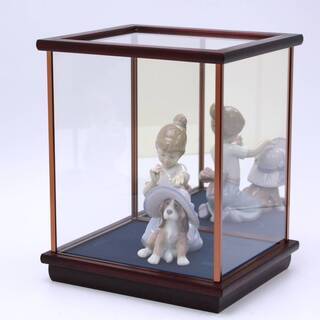 *532)【美品・ガラスケース付】リヤドロ 人形 少女置物『おめかししようね』6862 陶器 フィギュリン LLADRO ※直接引取り限定※川崎から