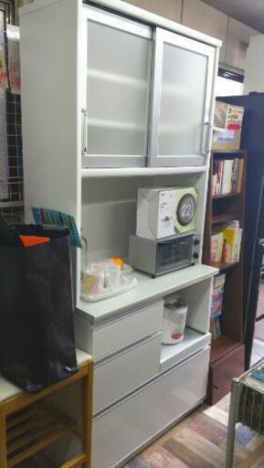 食器棚 レンジボード 幅90cm ソフトクローズ 株式会社ユーアイ