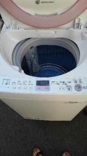 値下げしました。シャープ全自動洗濯機　6キロ　除菌、防臭　2014年式