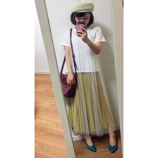 E Hyphen World Gallery チュールドッキングワンピース ミキティ 園田のワンピース の中古 古着あげます 譲ります ジモティーで不用品の処分