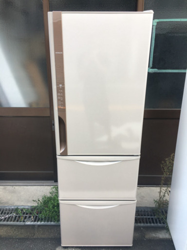 東芝 2ドア冷蔵庫 GR-M15BS 前面白木目『良品中古、ドアポケット一