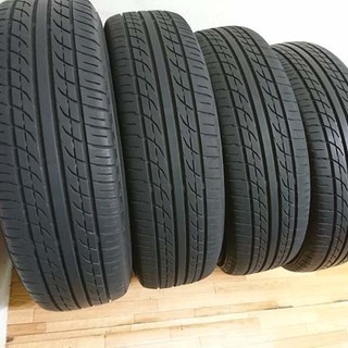 ガリ無し軽カー用 社外アルミ付き 夏タイヤ155/65R14 17年製ヨコハマ