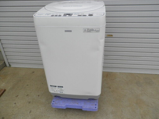 シャープ 6.0kg 全自動洗濯機 穴なし槽 ES-G60SC２０１７年 無料配送（弊社から２０キロまで