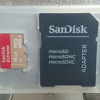 microSD 16GB(Sandisk アダプター付)