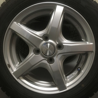 115-1ダンロップWINTERMMAX165/65R14 2018年 バリ山 14×5J +39 タンク トールなどに DUNLOPスタッドレスタイヤ アルミホイール付4本セット