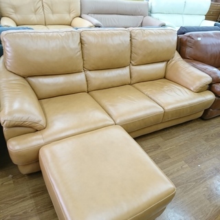 IDC大塚家具 3人掛けソファ Leatherworld  革張りS115 leatherworld